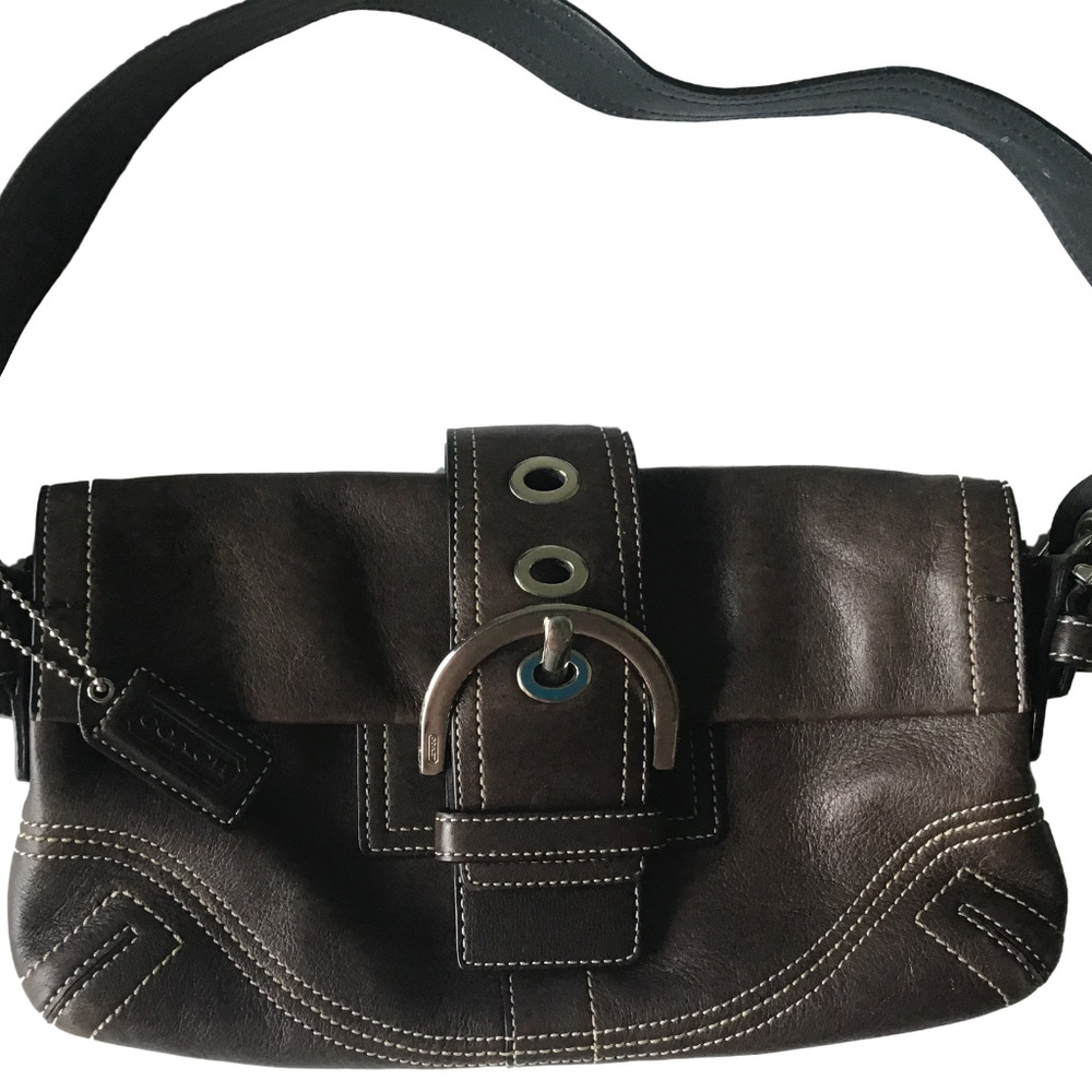 Coach Brown Leather Shoulder Purse